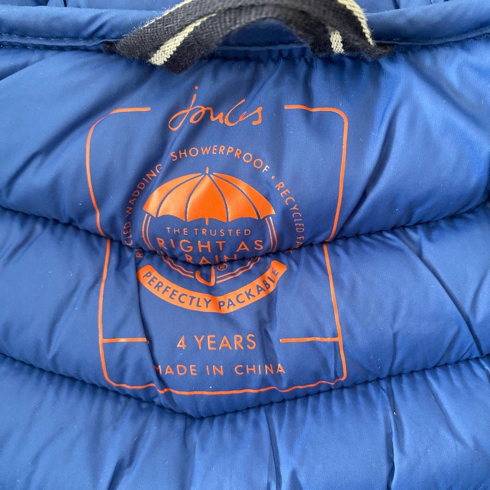 JOULES Boys Light Puffer Jacket, waterproof, recycled polyester - Picture 6 of 8